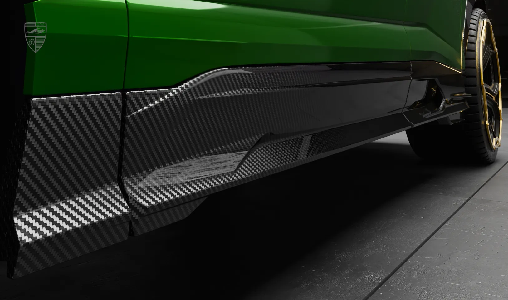 Обновление молдингов дверей для спортивного авто Lamborghini URUS S / Performante от LARTE Design