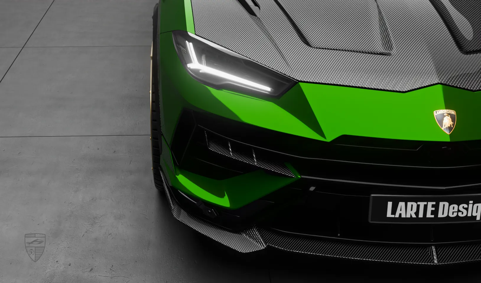 Обновление бампера в тюнинг-комплекте для Lamborghini URUS S / Performante от LARTE Design