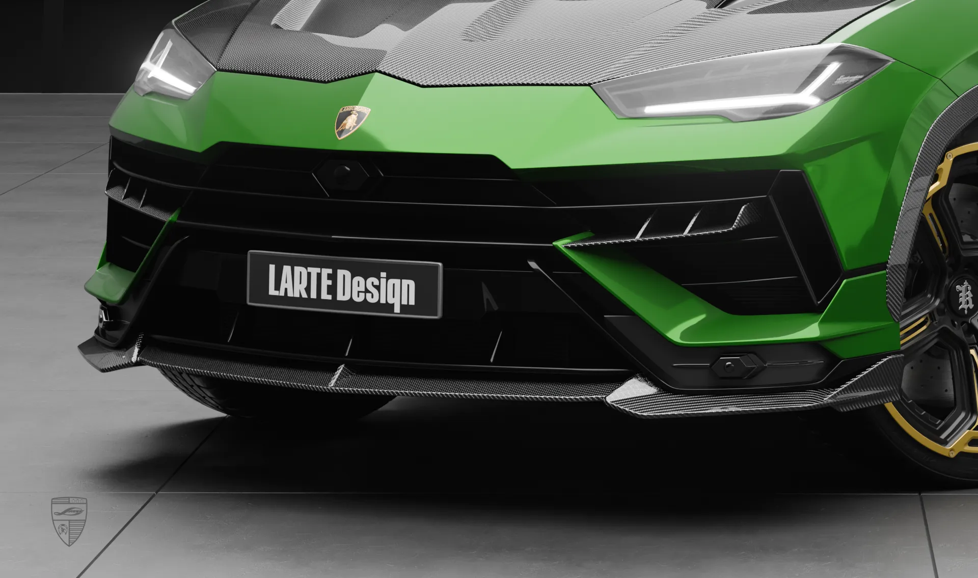 Обновление губы, сплиттер для авто класса люкс Lamborghini URUS S / Performante от LARTE Design