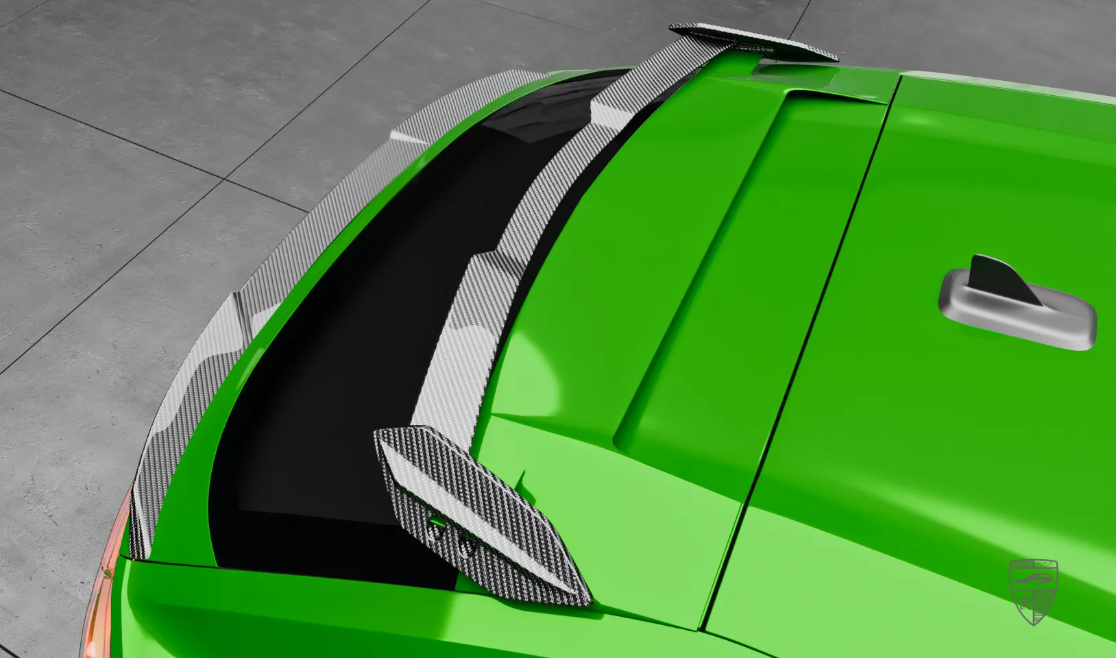 Обновление спойлера на крыше в тюнинг-комплекте для Lamborghini URUS S / Performante от LARTE Design