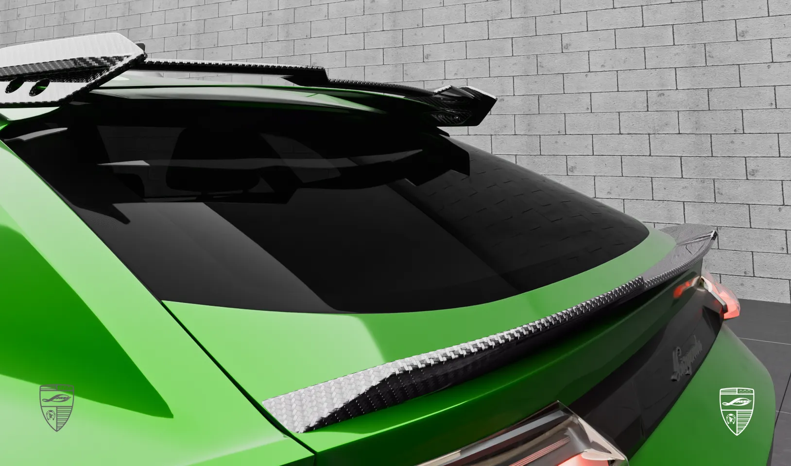 Обновление спойлера на багажнике в обвесе для Lamborghini URUS S / Performante от LARTE Design