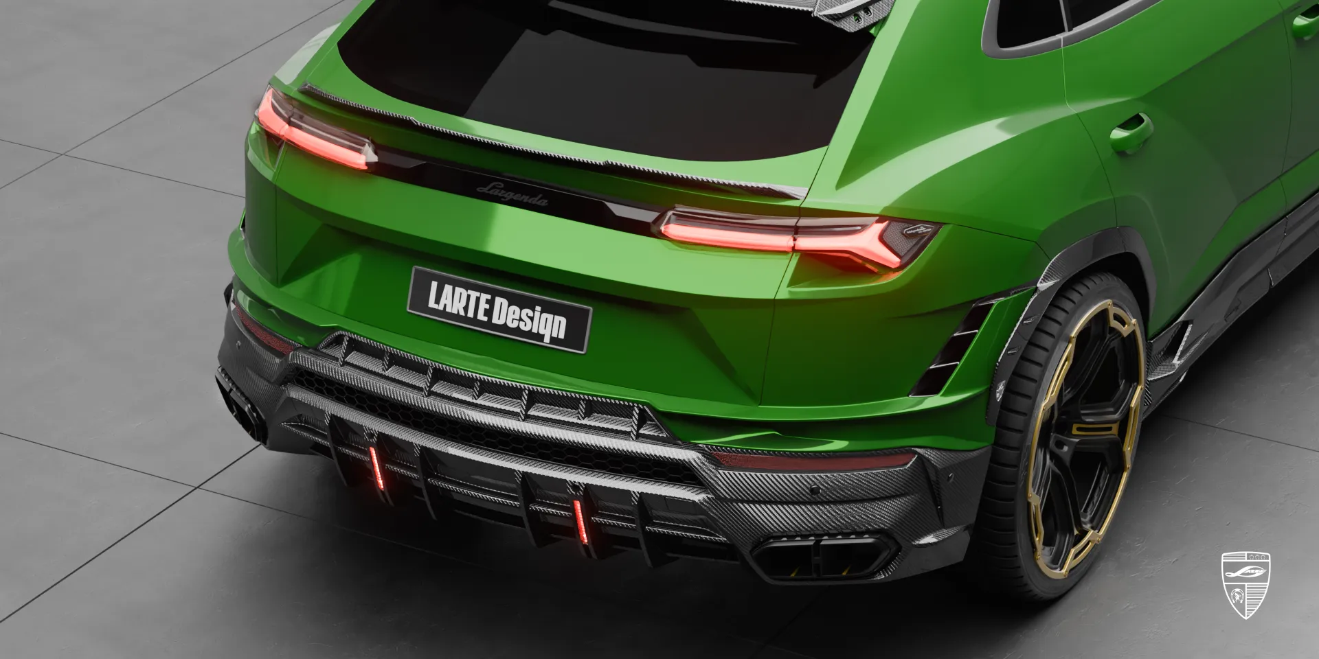 Кастомный Lamborghini URUS S / Performante с задними спойлерами и аэропакетом