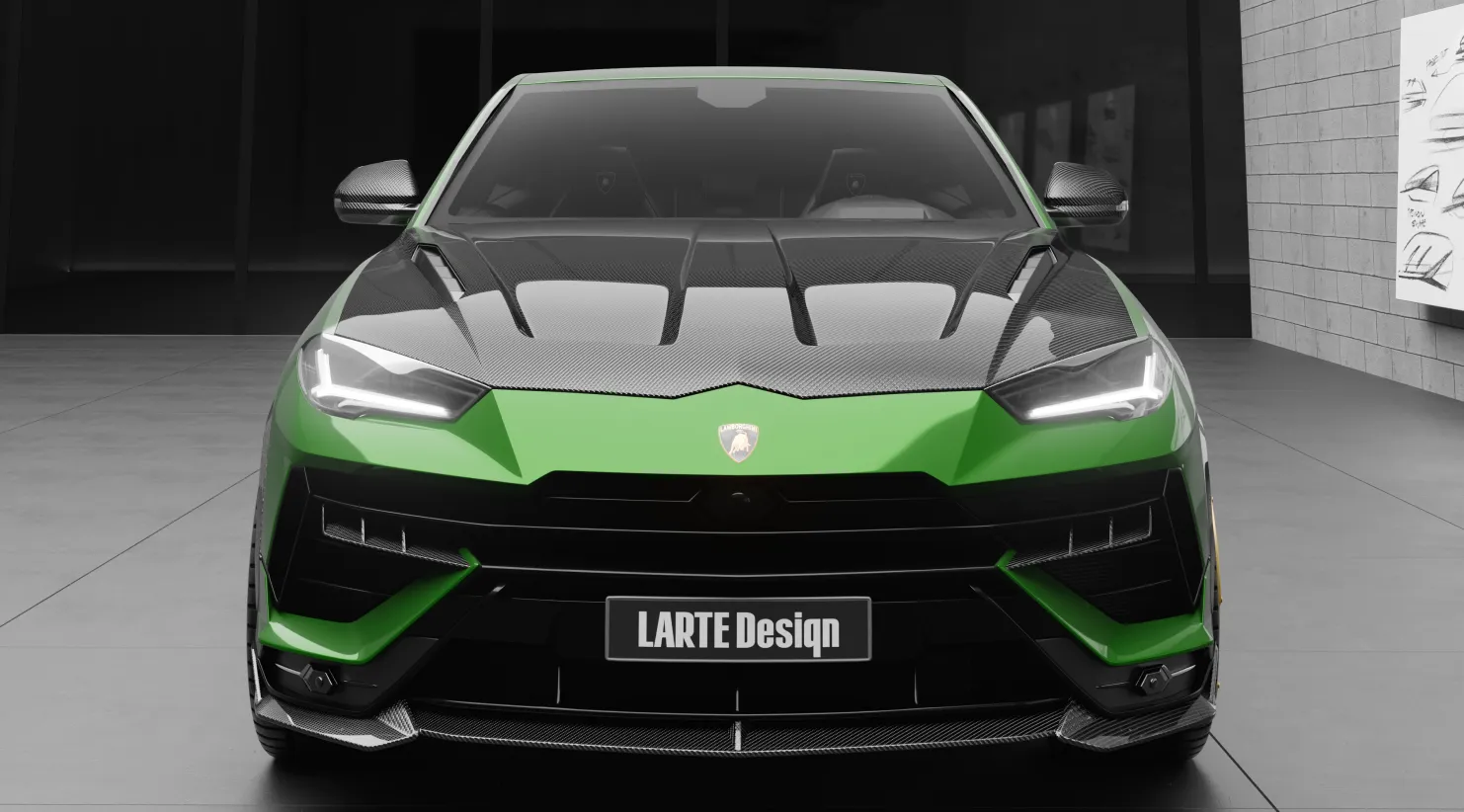 Перед Lamborghini URUS S / Performante с кастомным обвесом