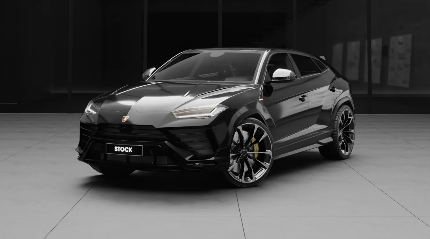 Перед под углом Lamborghini URUS S / Performante с кастомным обвесом
