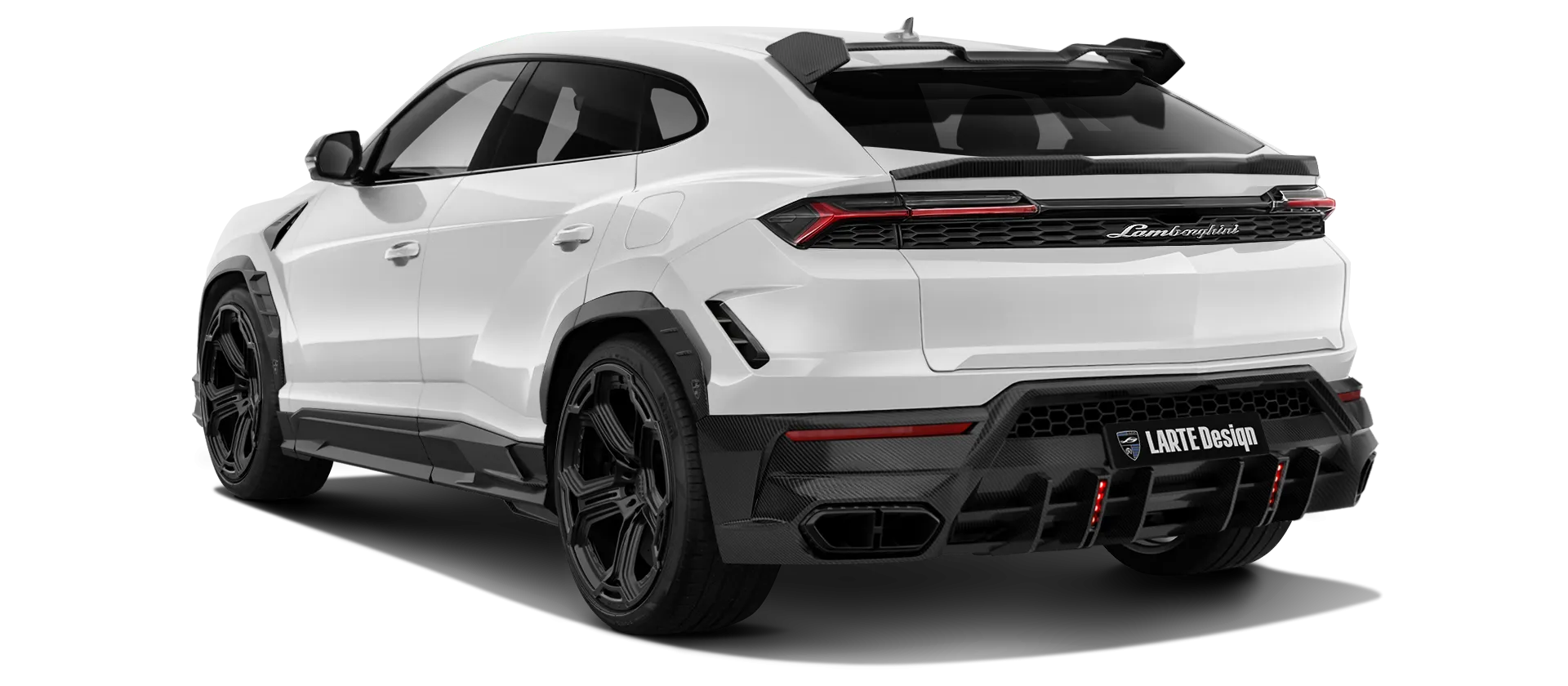 LAMBORGHINI URUS SE 2025 - 2026 в цвете Bianco Icarus с карбоновым тюнингом