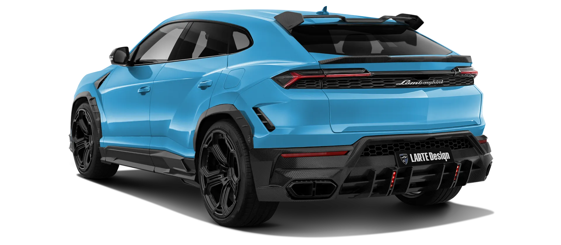 LAMBORGHINI URUS SE 2025 - 2026 в цвете Blu Cepheus с карбоновым тюнингом