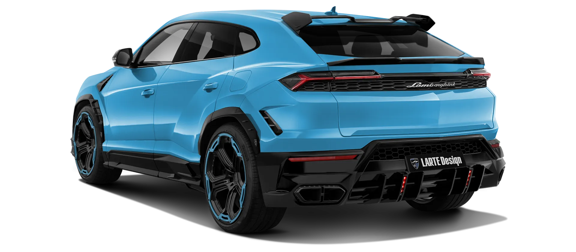 LAMBORGHINI URUS SE 2025 - 2026 в цвете Blu Cepheus с кастомным тюнингом