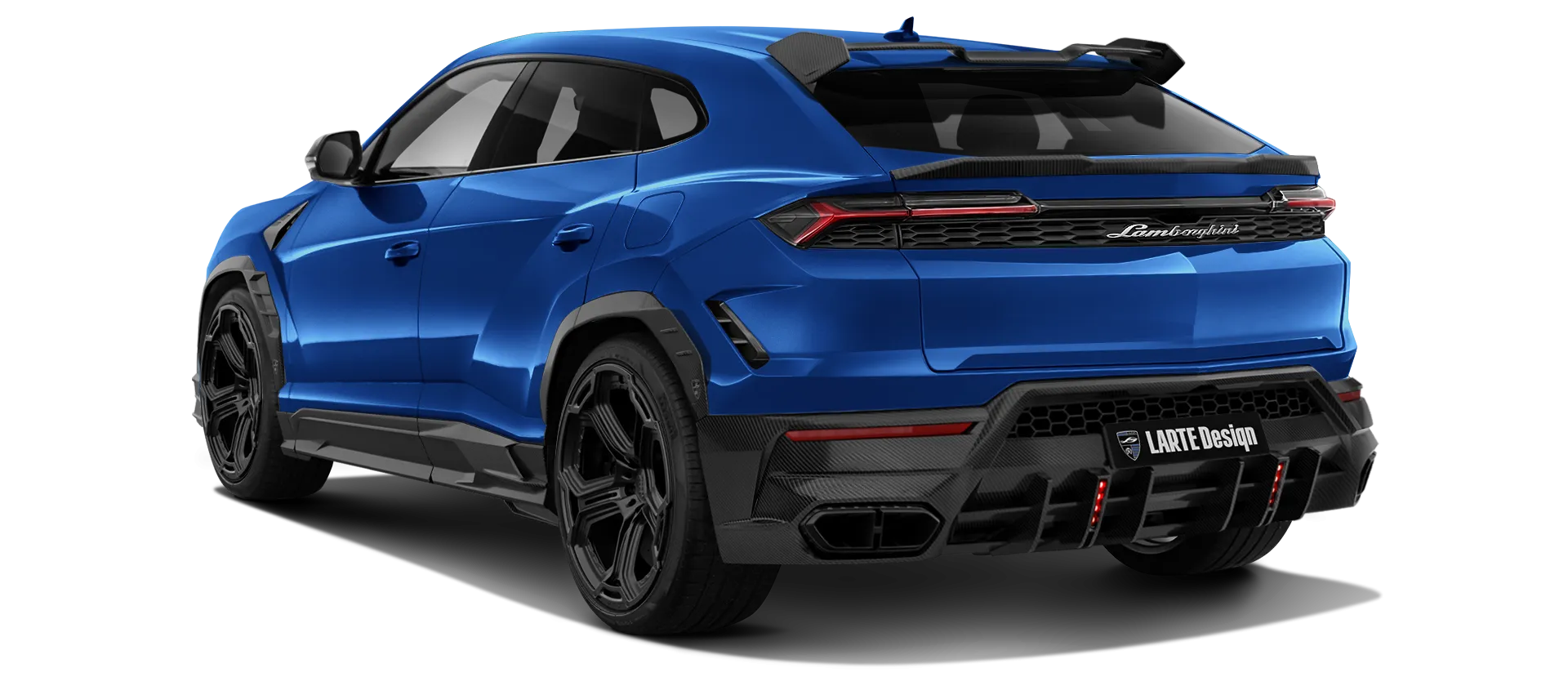 LAMBORGHINI URUS SE 2025 - 2026 в цвете Blu Nethus с карбоновым тюнингом