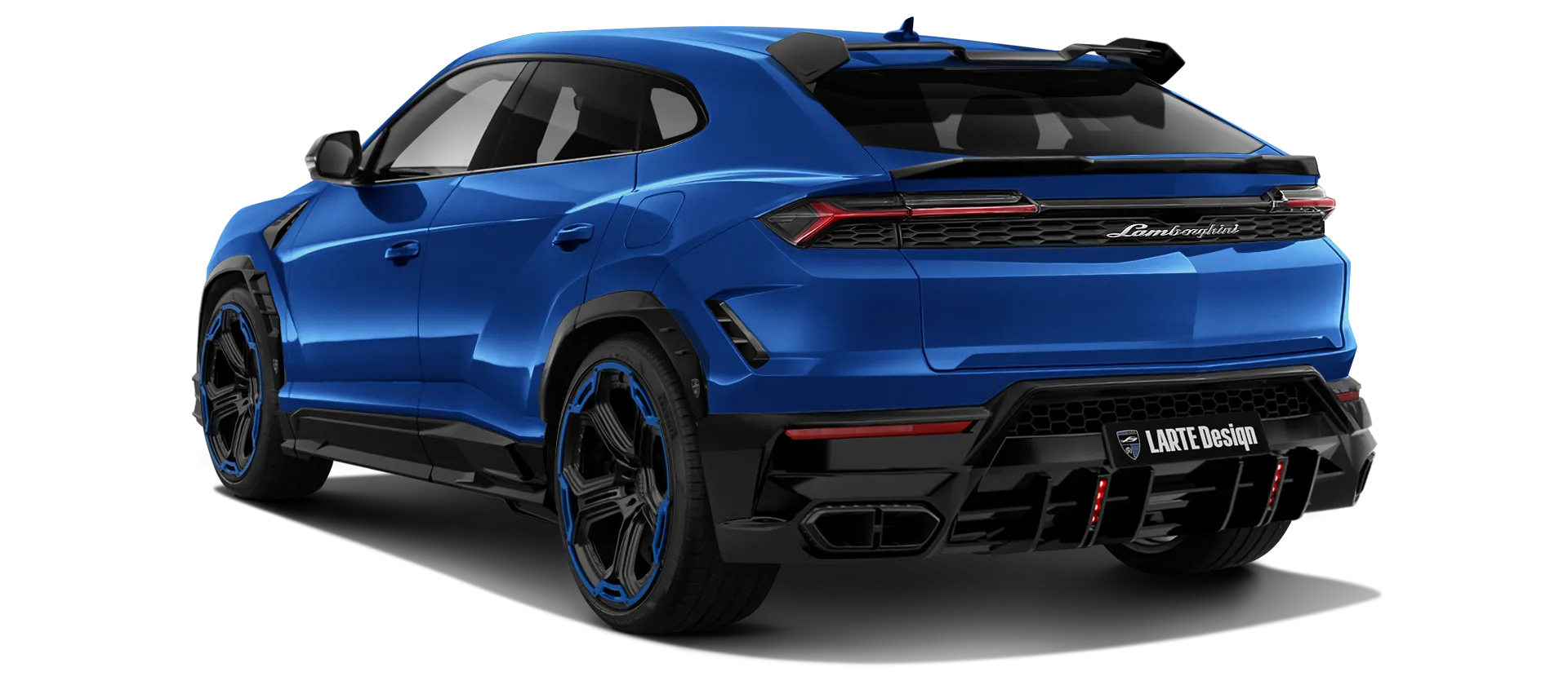 LAMBORGHINI URUS SE 2025 - 2026 в цвете Blu Nethus с кастомным тюнингом
