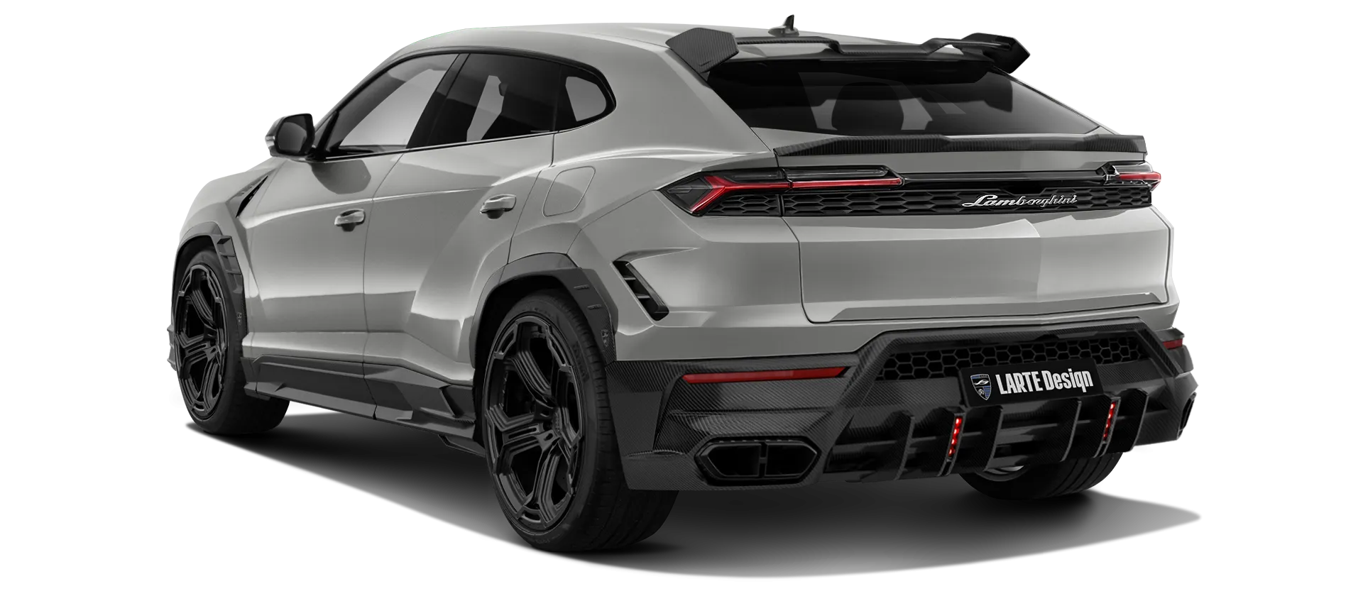 LAMBORGHINI URUS SE 2025 - 2026 в цвете Grigio Nimbus с карбоновым тюнингом