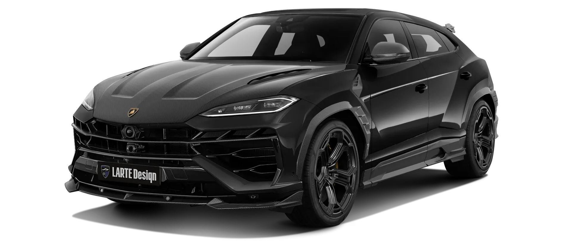 LAMBORGHINI URUS SE 2025 - 2026 в цвете Nero Helene с карбоновым обвесом