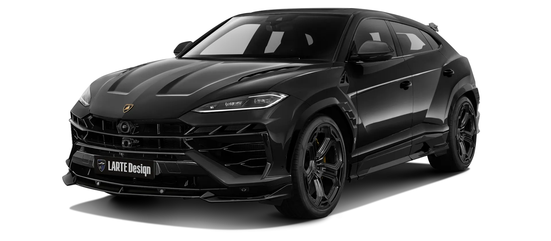 LAMBORGHINI URUS SE 2025 - 2026 в цвете Nero Helene с кастомным обвесом