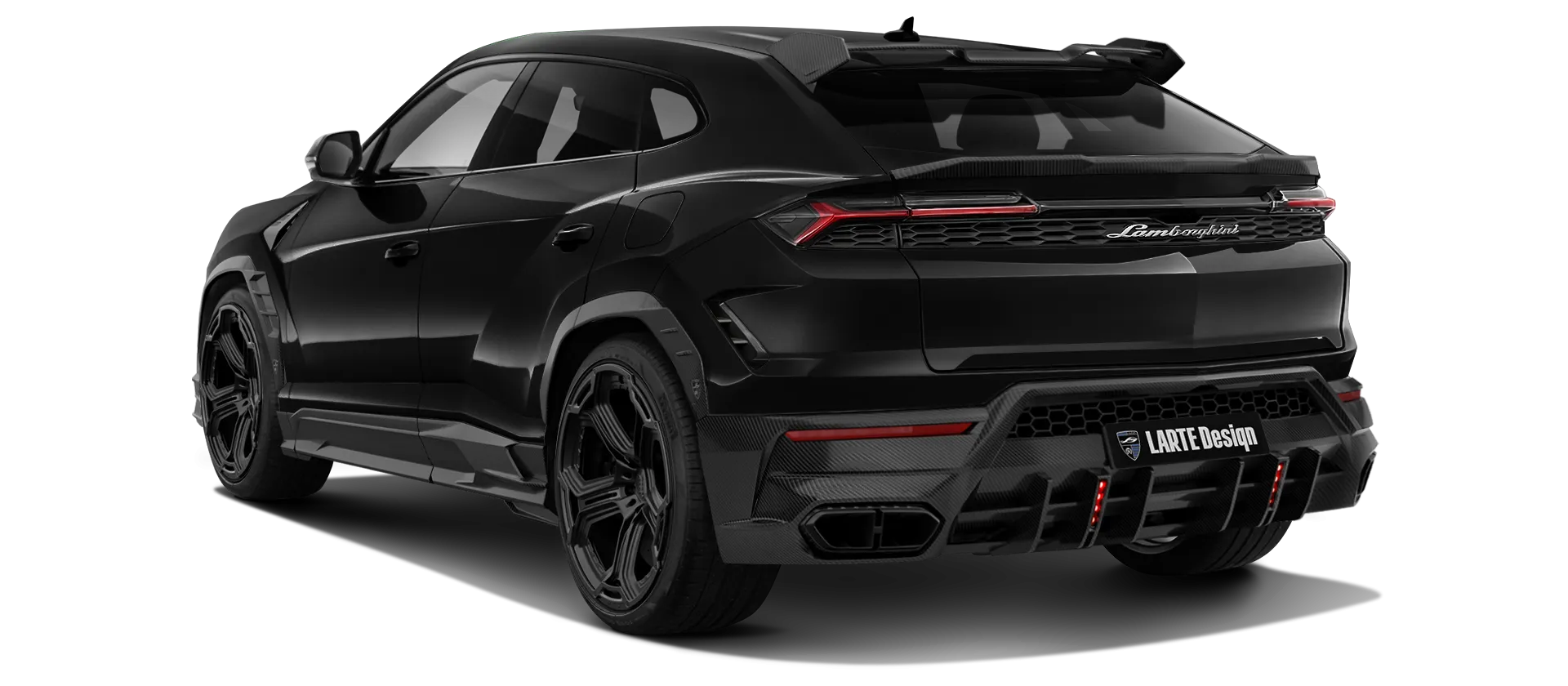 LAMBORGHINI URUS SE 2025 - 2026 в цвете Nero Helene с карбоновым тюнингом