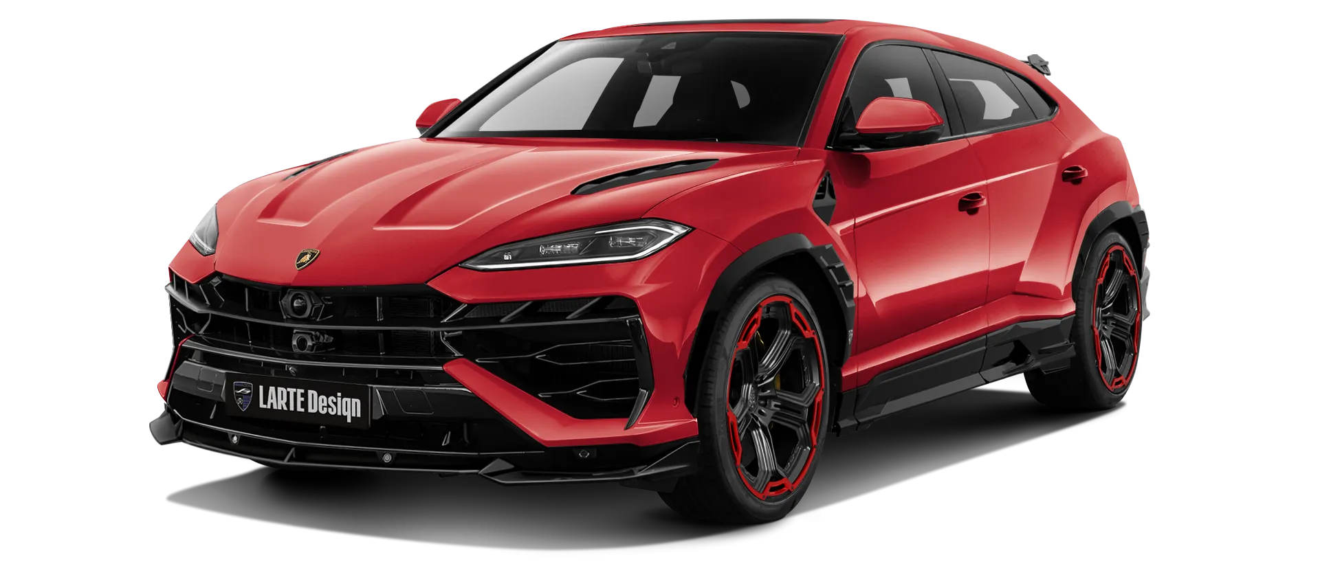 LAMBORGHINI URUS SE 2025 - 2026 в цвете Rosso Anteros с кастомным обвесом