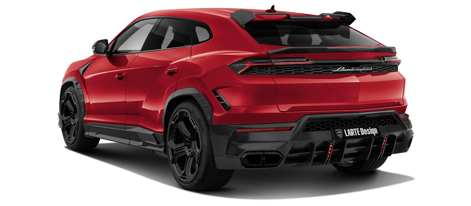 LAMBORGHINI URUS SE 2025 - 2026 в цвете Rosso Anteros с карбоновым тюнингом