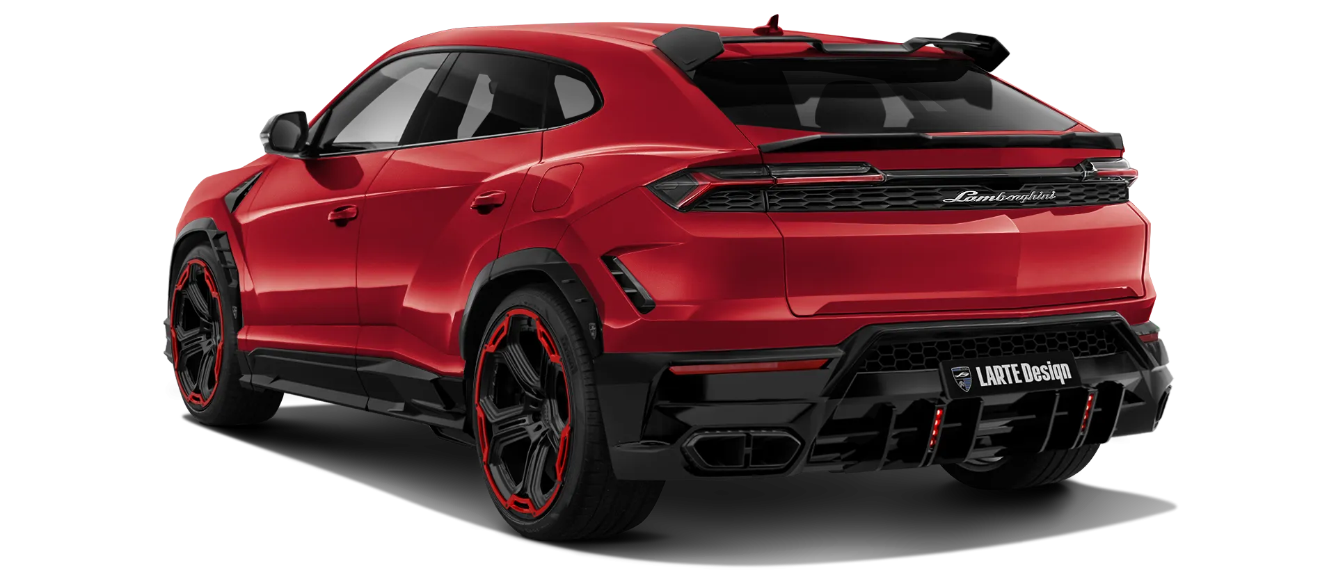 LAMBORGHINI URUS SE 2025 - 2026 в цвете Rosso Anteros с кастомным тюнингом