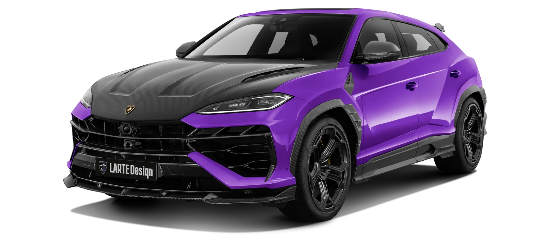 LAMBORGHINI URUS SE 2025 - 2026 в цвете Viola Mitras с карбоновым обвесом