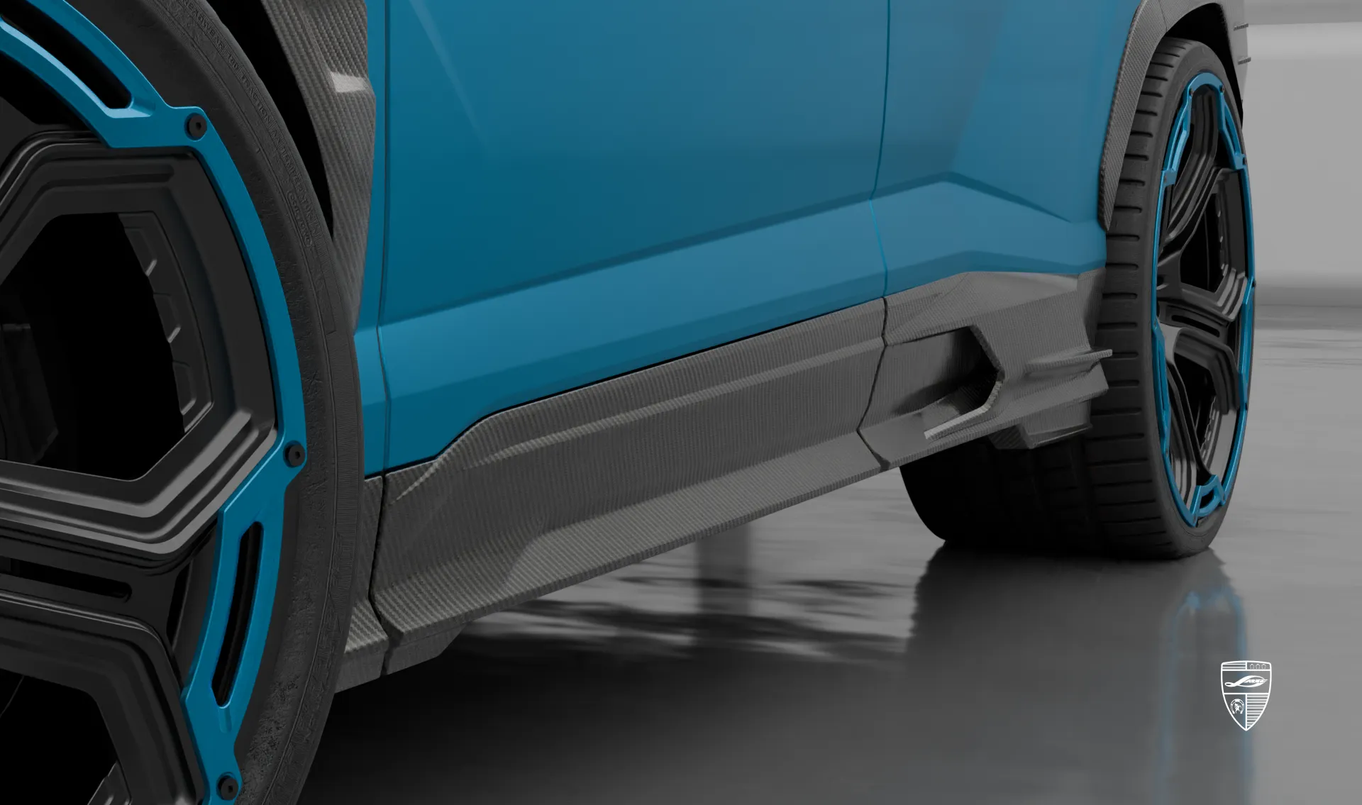 Молдинги дверей в тюнинг-комплекте для Lamborghini URUS SE от LARTE Design