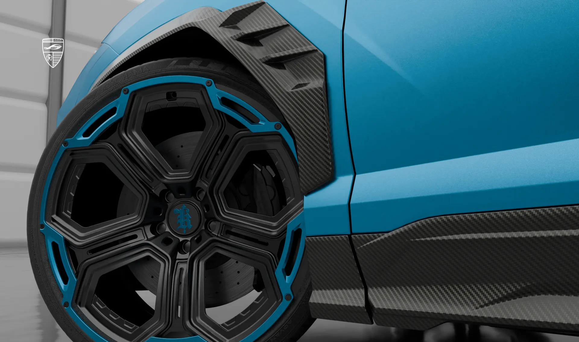 Расширители передних крыльев для авто класса люкс Lamborghini URUS SE от LARTE Design