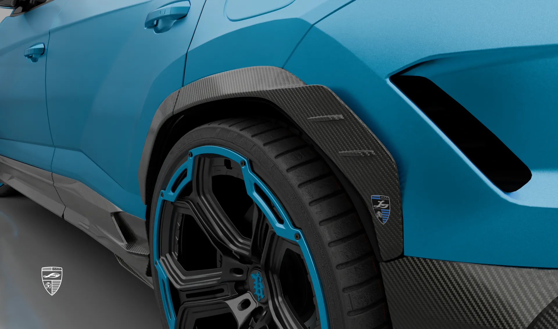 Расширители задних арок для авто класса люкс Lamborghini URUS SE от LARTE Design