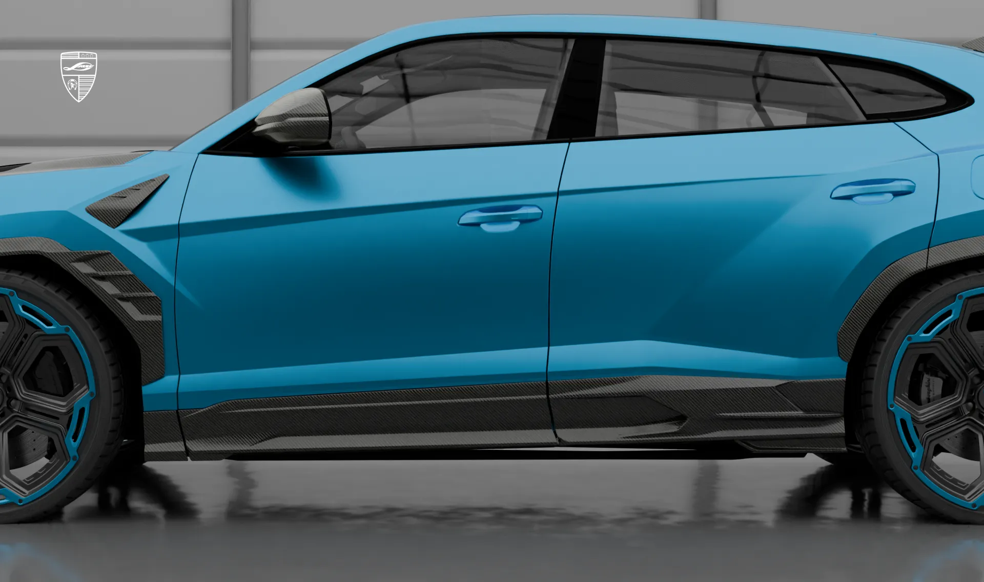 Молдинги дверей для спортивного авто Lamborghini URUS SE от LARTE Design