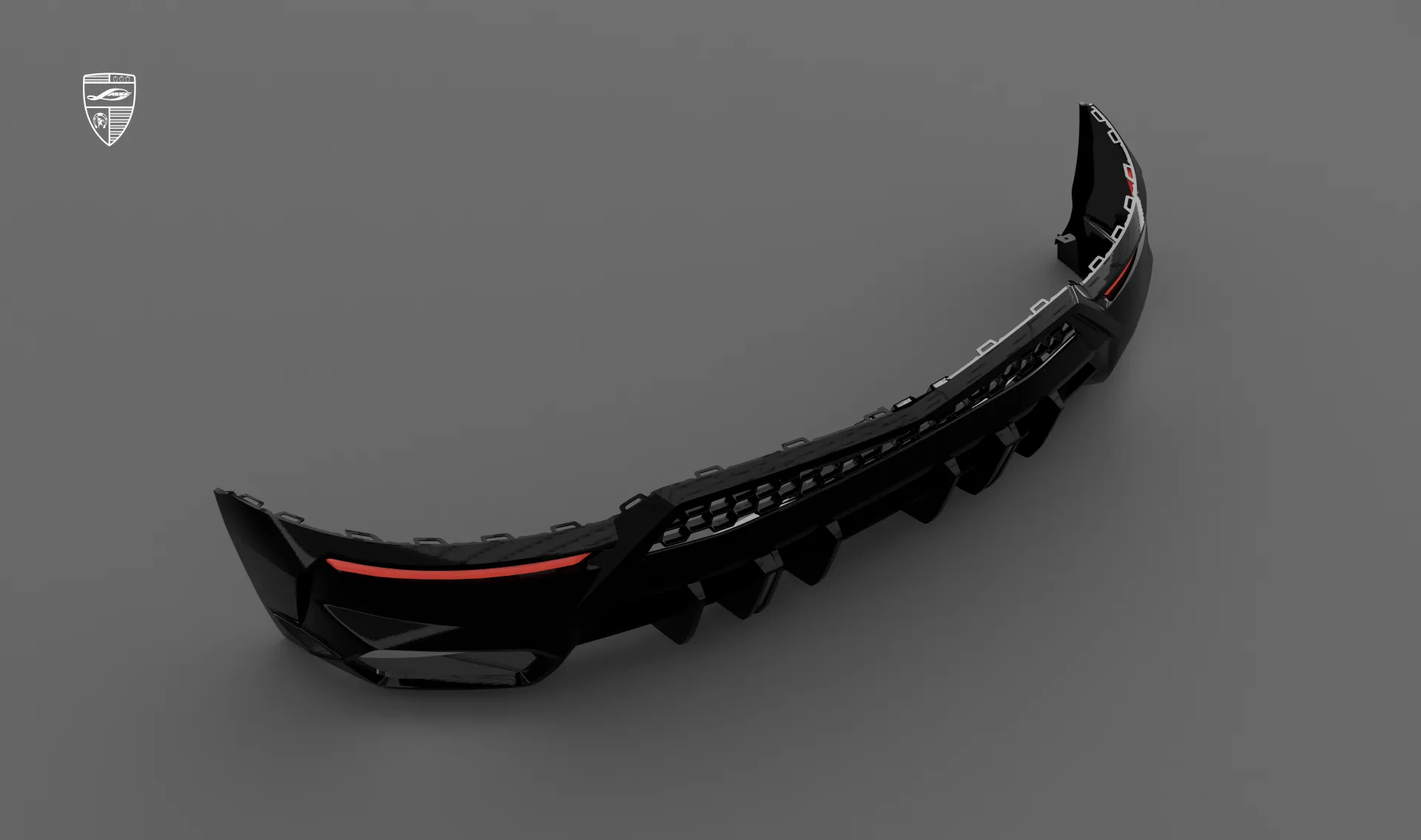 Диффузор заднего бампера в обвесе для Lamborghini URUS SE от LARTE Design