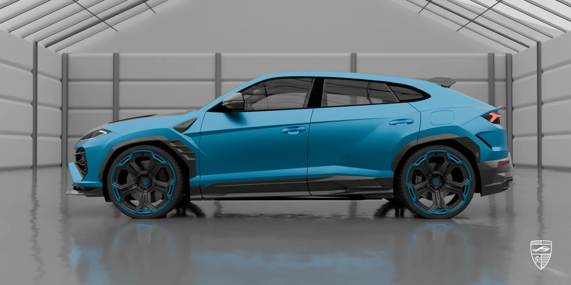 Lamborghini URUS SE 2026 года — кастомный тюнинг LARGENDA, трансформация в агрессивный стиль