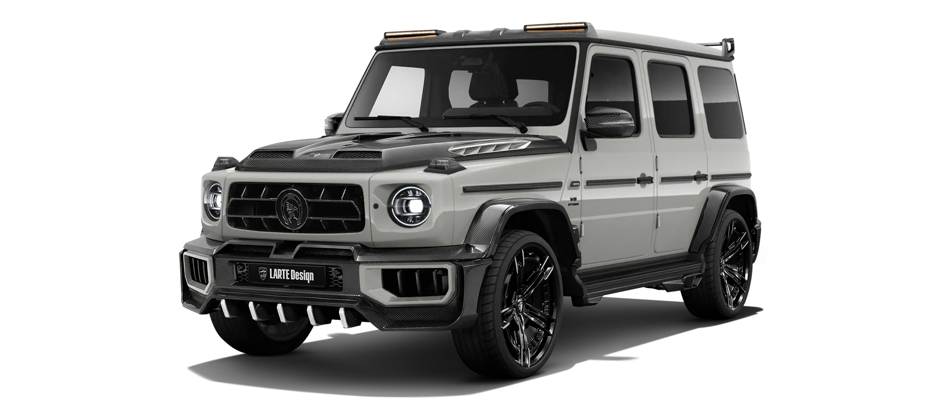 MERCEDES G 63 W463A FACELIFT 2024 - 2026 WIDEBODY в цвете Classic Grey с кастомным обвесом