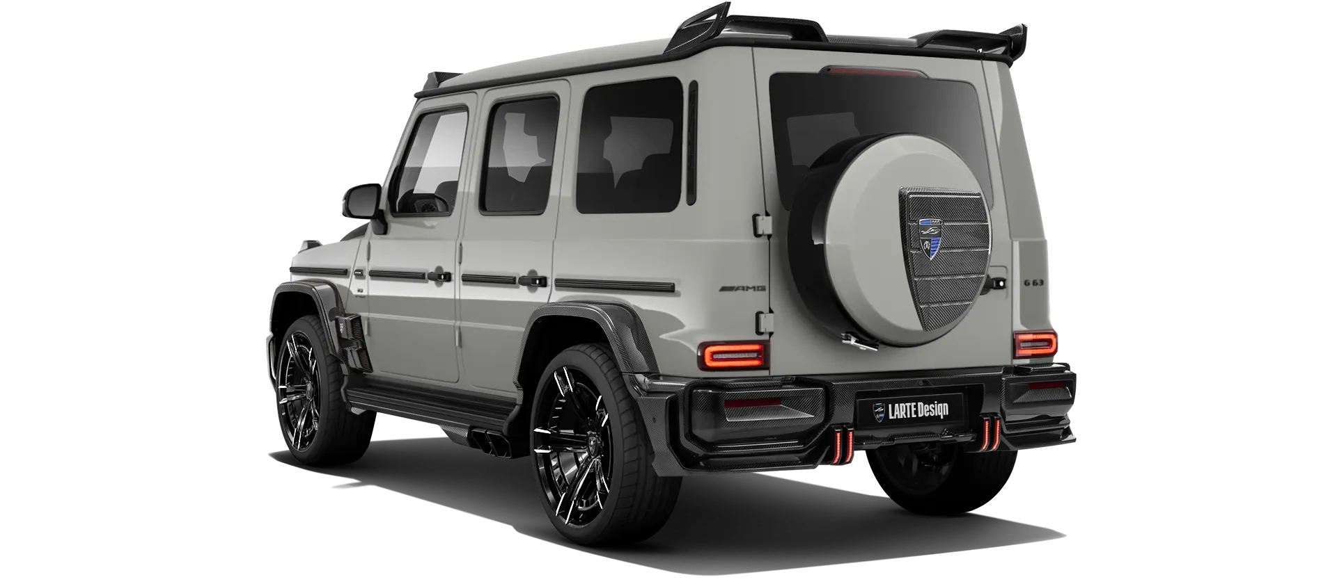 MERCEDES G 63 W463A FACELIFT 2024 - 2026 WIDEBODY в цвете Classic Grey с кастомным тюнингом