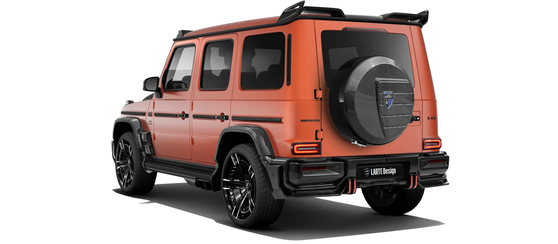 MERCEDES G 63 W463A FACELIFT 2024 - 2026 WIDEBODY в цвете Copper Orange Magno с карбоновым тюнингом