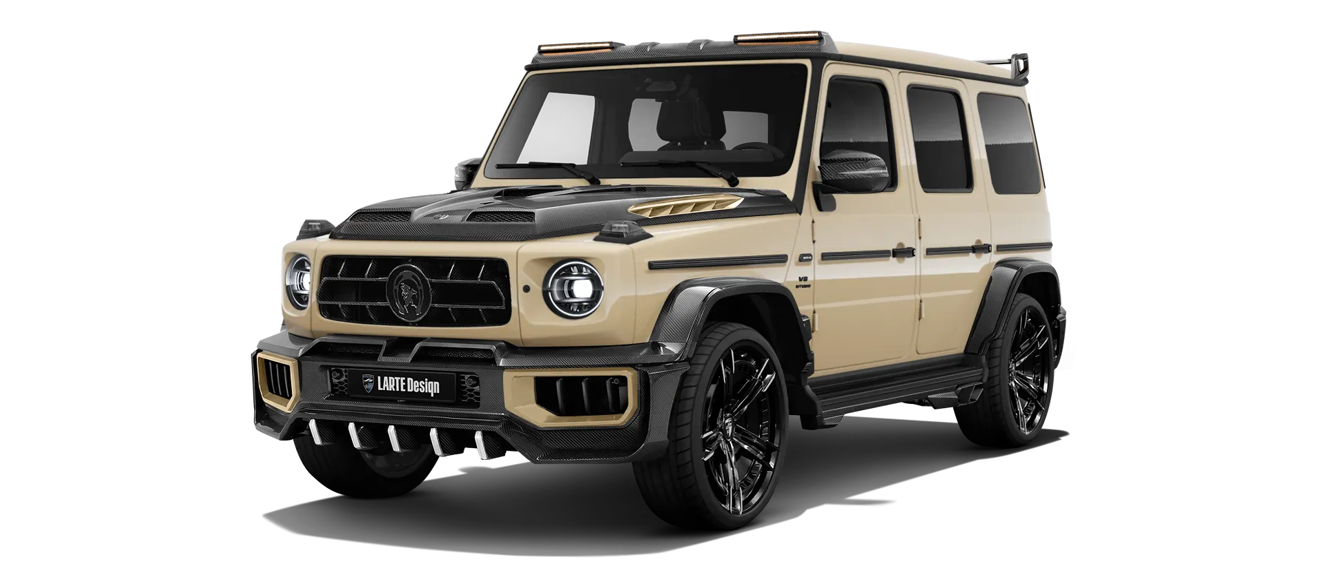 MERCEDES G 63 W463A FACELIFT 2024 - 2026 WIDEBODY в цвете Desert Sand с кастомным обвесом