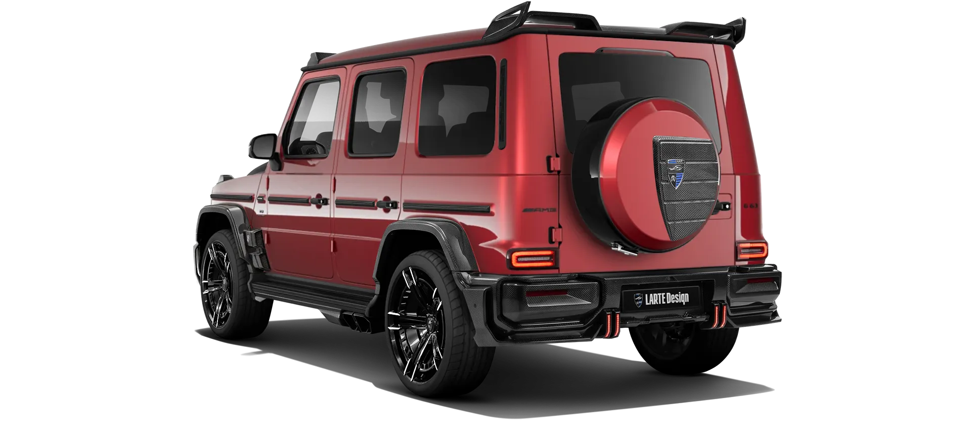 MERCEDES G 63 W463A FACELIFT 2024 - 2026 WIDEBODY в цвете Hyacinthe Red с кастомным тюнингом
