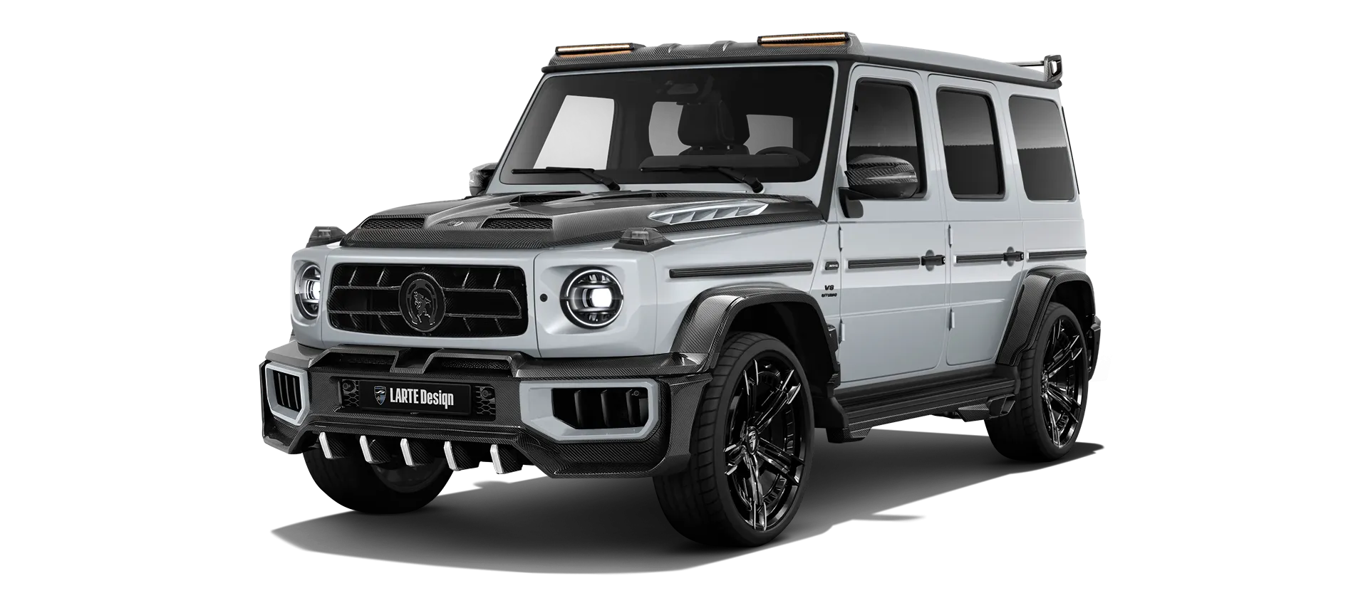 MERCEDES G 63 W463A FACELIFT 2024 - 2026 WIDEBODY в цвете Iridium Silver с кастомным обвесом
