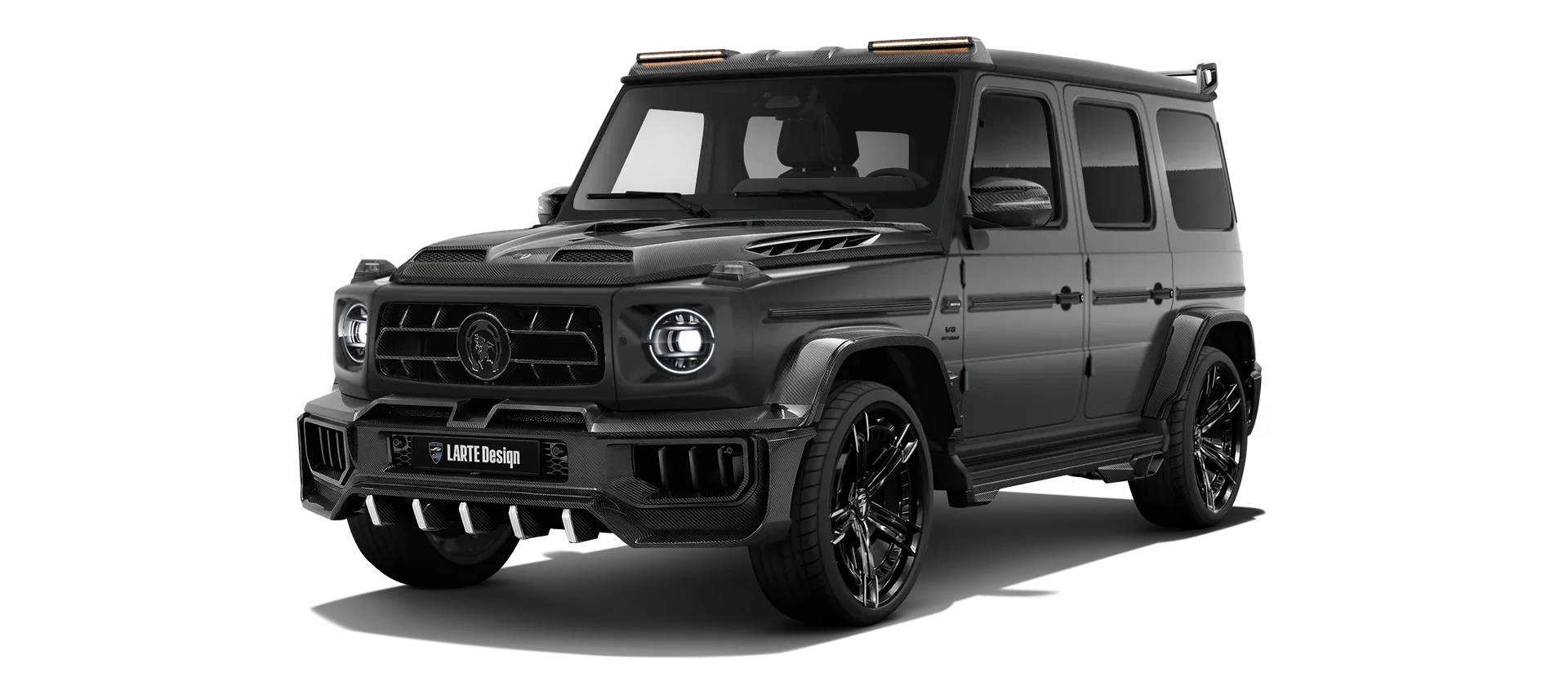 MERCEDES G 63 W463A FACELIFT 2024 - 2026 WIDEBODY в цвете Night Black Magno с карбоновым обвесом