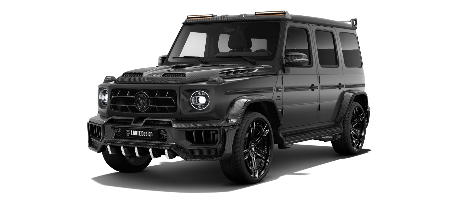 MERCEDES G 63 W463A FACELIFT 2024 - 2026 WIDEBODY в цвете Night Black Magno с кастомным обвесом