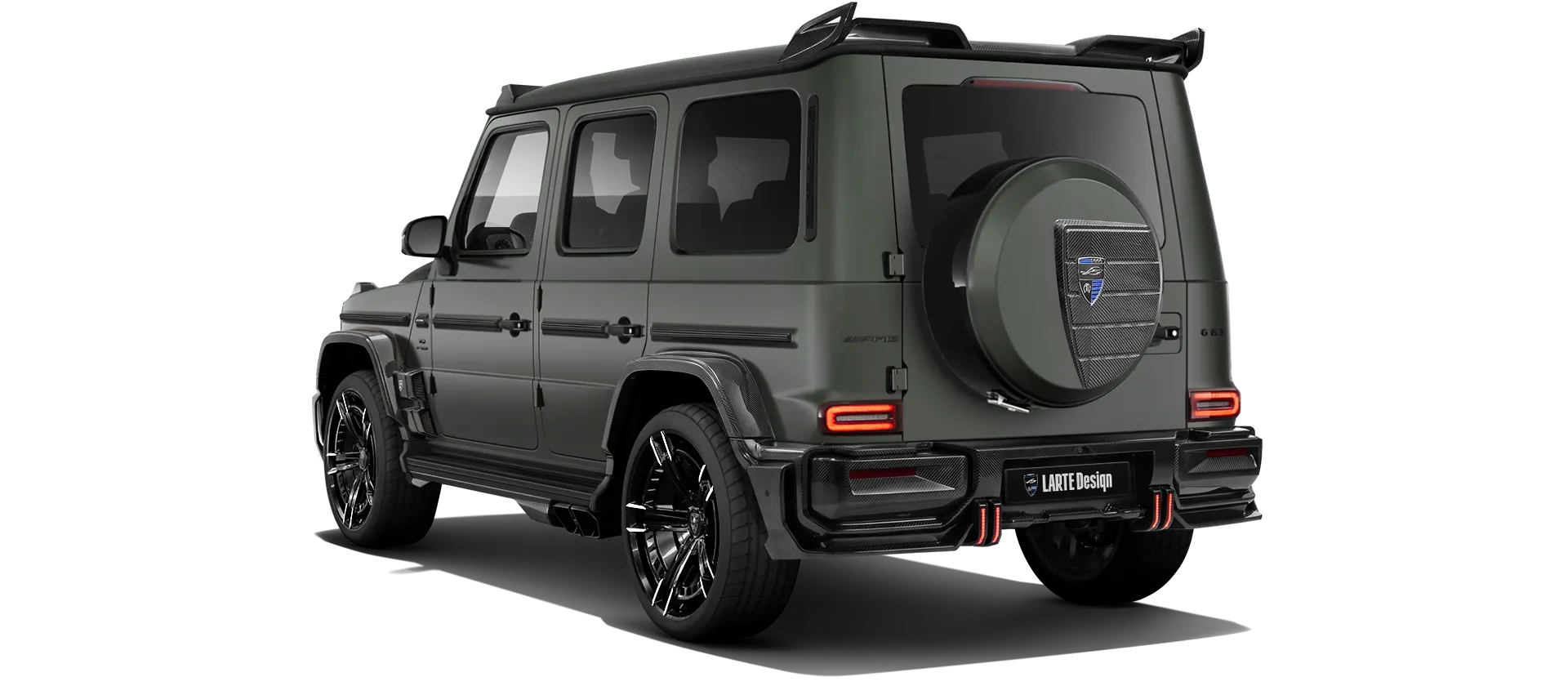 MERCEDES G 63 W463A FACELIFT 2024 - 2026 WIDEBODY в цвете Olive Magno с кастомным тюнингом