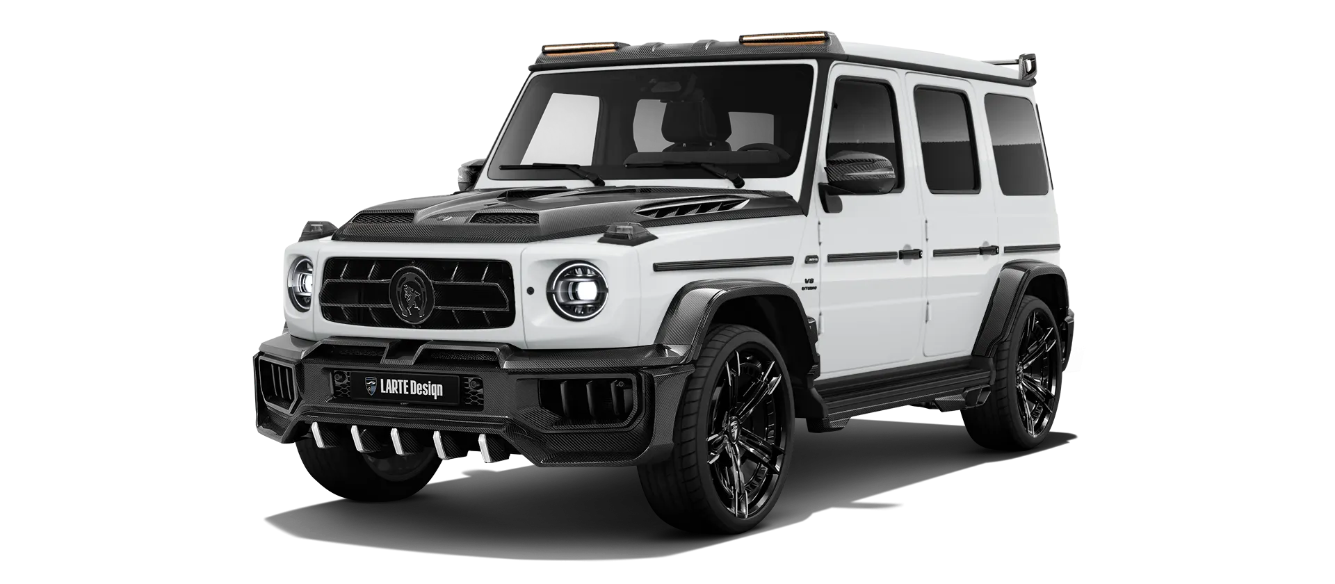 MERCEDES G 63 W463A FACELIFT 2024 - 2026 WIDEBODY в цвете Polar White с карбоновым обвесом