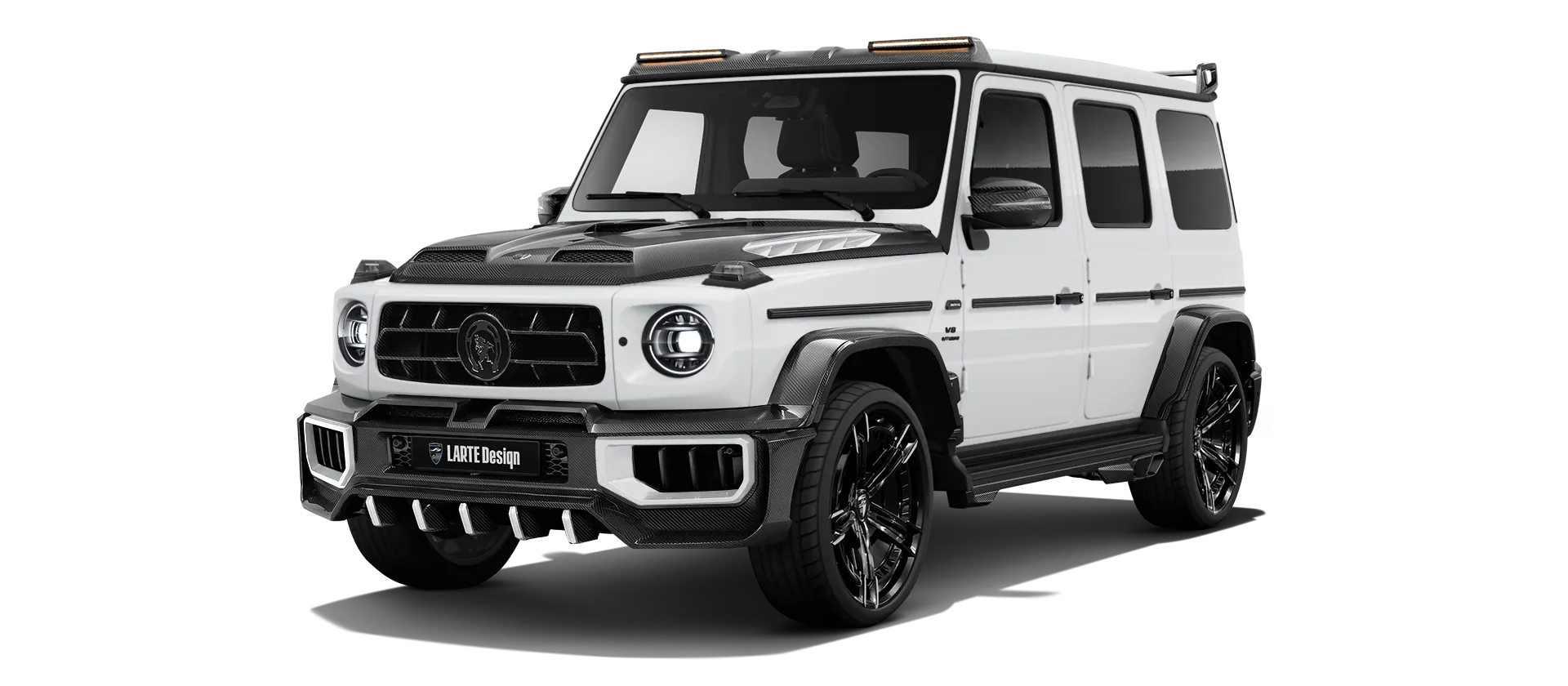 MERCEDES G 63 W463A FACELIFT 2024 - 2026 WIDEBODY в цвете Polar White с кастомным обвесом