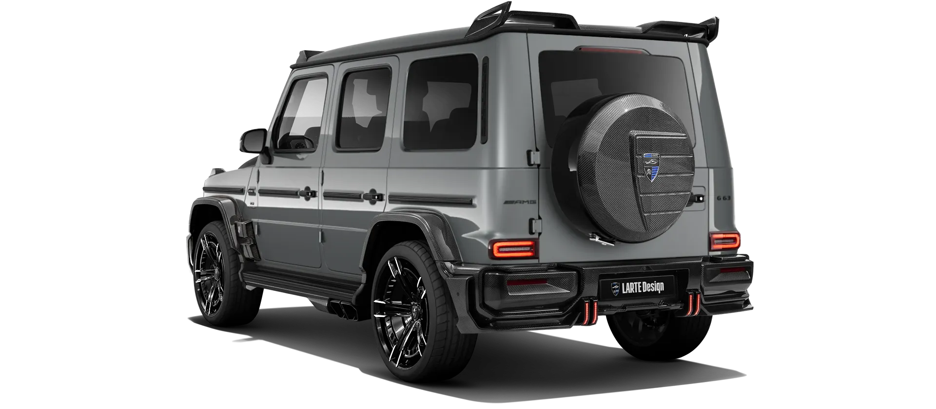 MERCEDES G 63 W463A FACELIFT 2024 - 2026 WIDEBODY в цвете Selenite Grey с карбоновым тюнингом