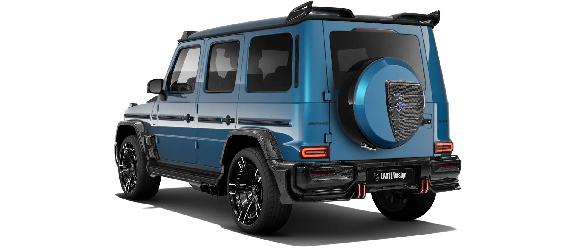 MERCEDES G 63 W463A FACELIFT 2024 - 2026 WIDEBODY в цвете South Sea Blue с кастомным тюнингом