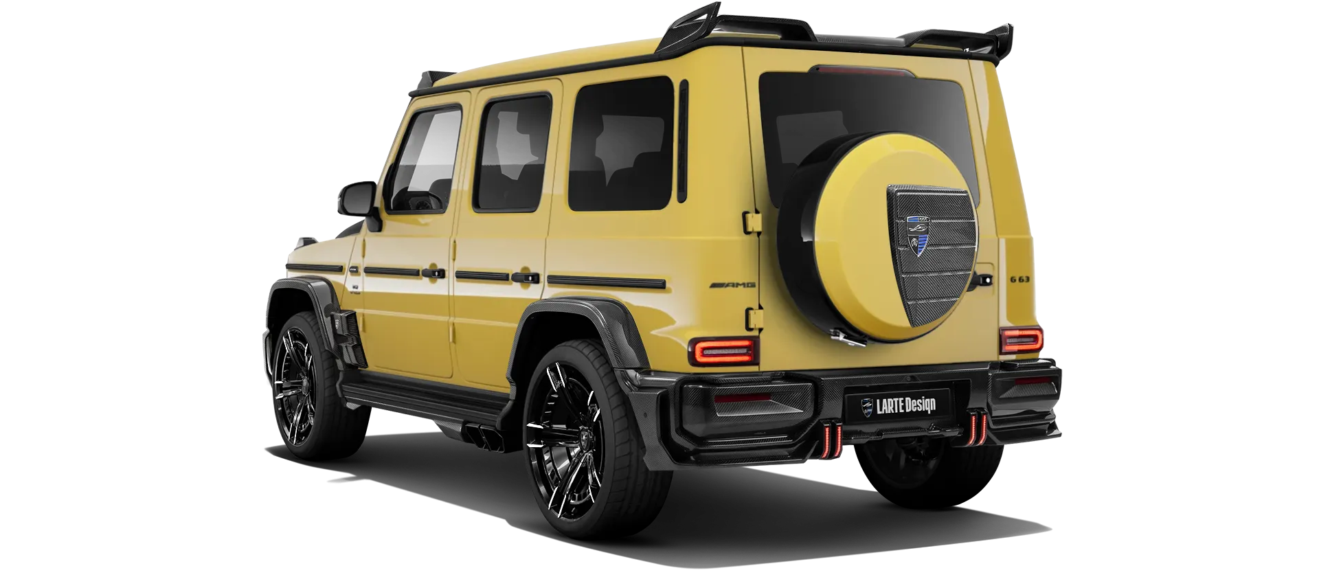 MERCEDES G 63 W463A FACELIFT 2024 - 2026 WIDEBODY в цвете Sun Yellow с кастомным тюнингом