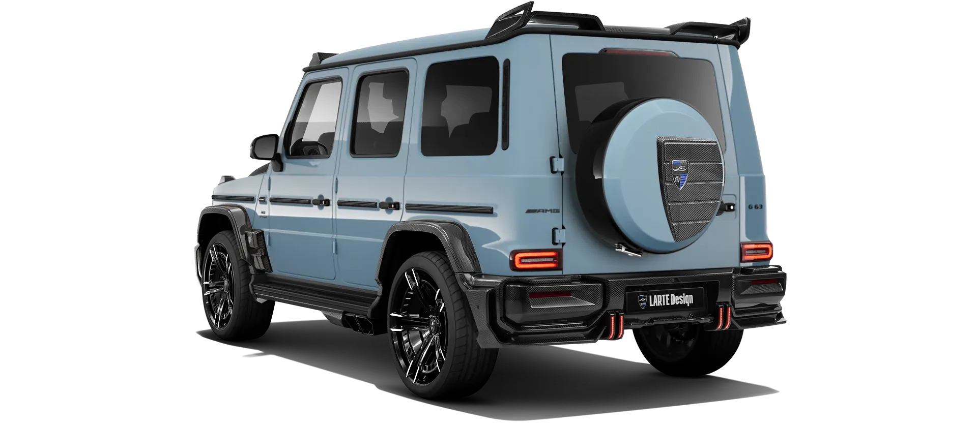 MERCEDES G 63 W463A FACELIFT 2024 - 2026 WIDEBODY в цвете Vintage Blue с кастомным тюнингом