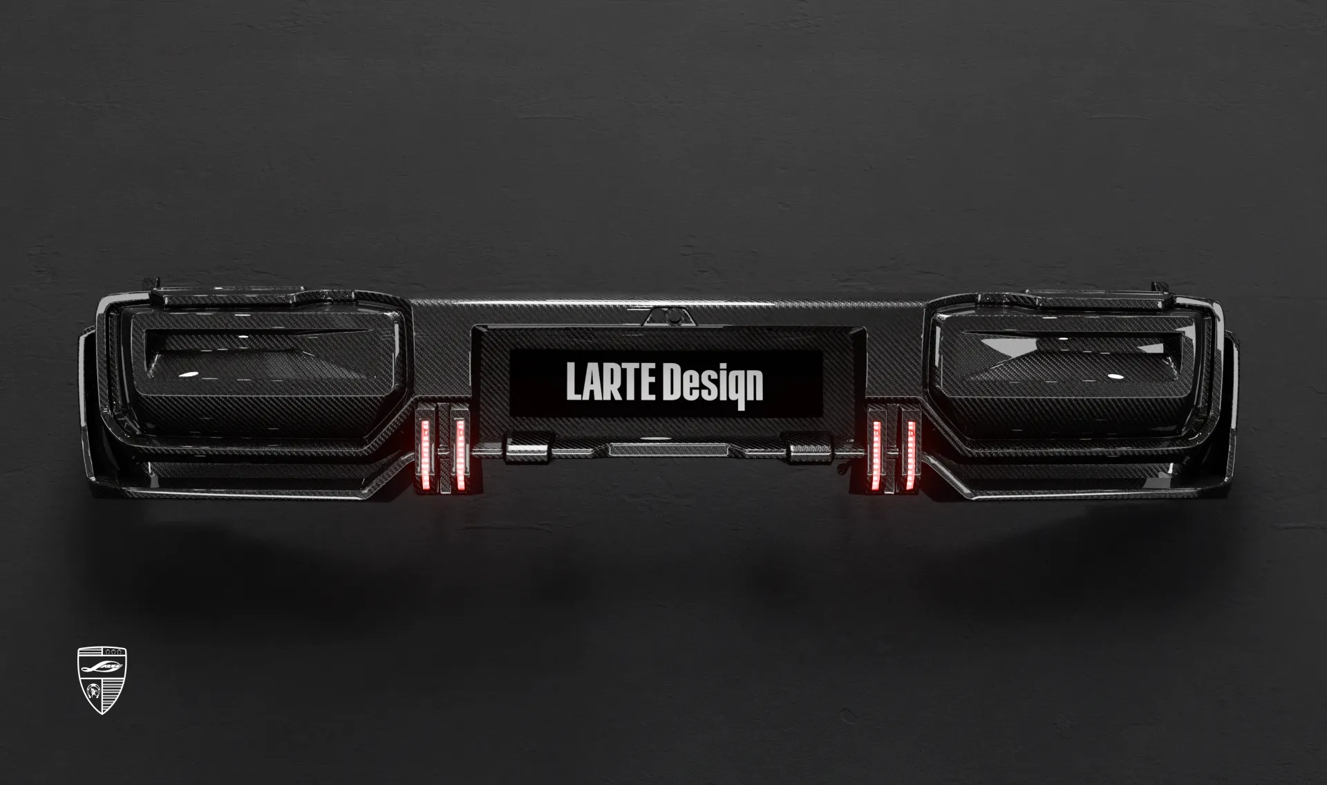 Задний бампер в обвесе для widebody Mercedes G-63 Facelift от LARTE Design