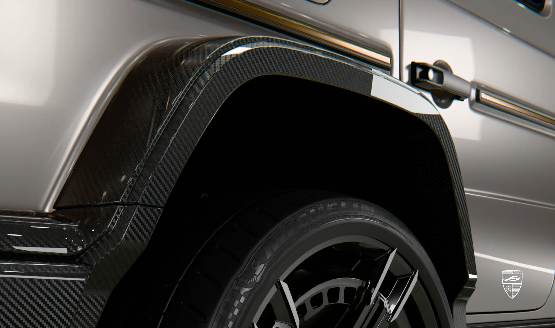 Задние арки для авто класса люкс widebody Mercedes G-63 Facelift от LARTE Design