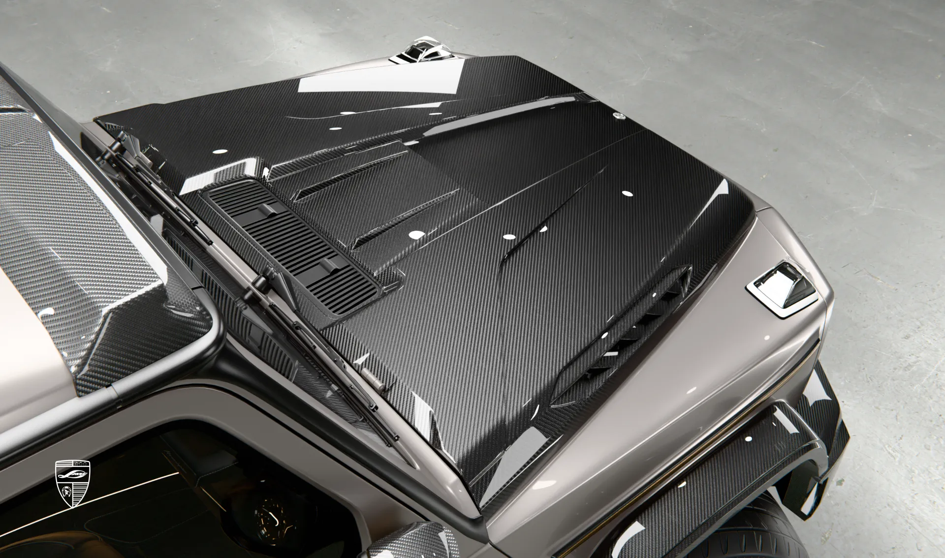 Капот для семейного авто widebody Mercedes G-63 Facelift от LARTE Design