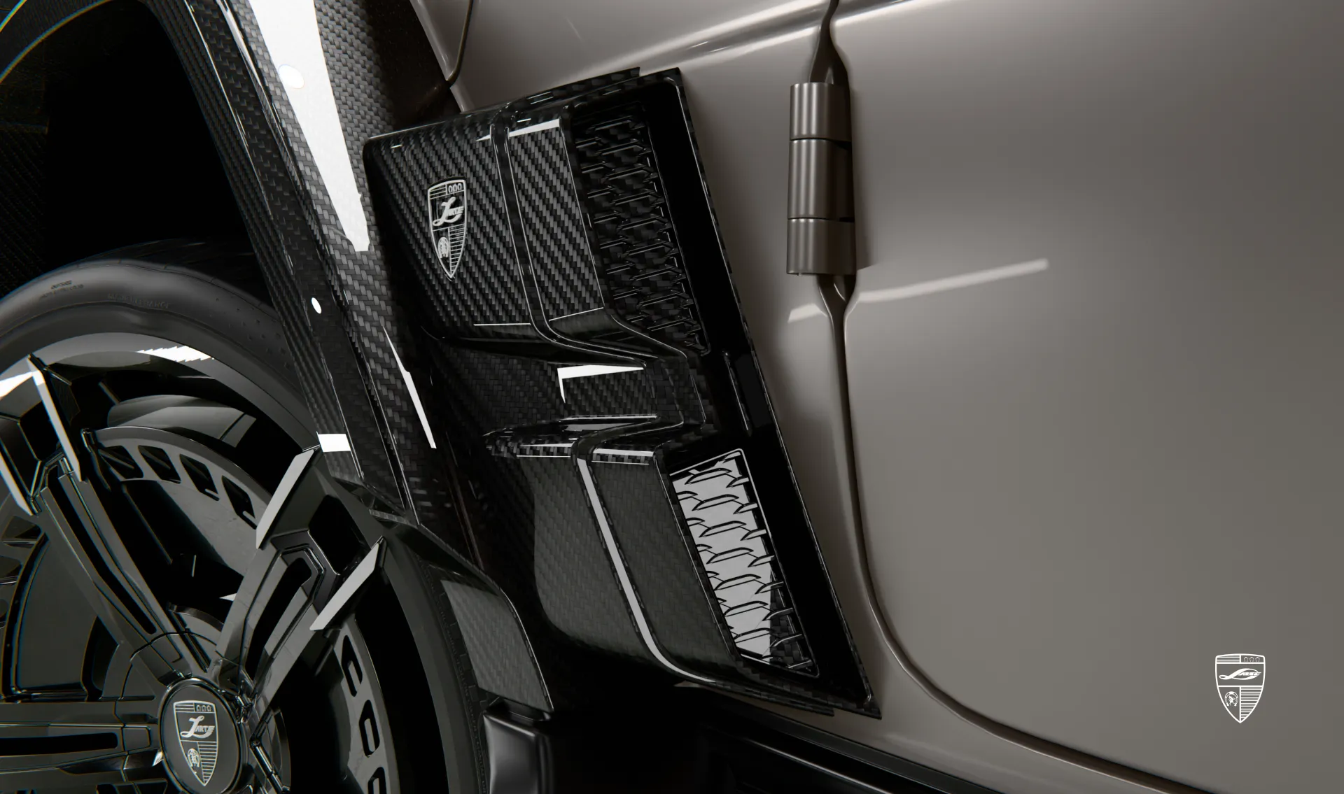 Вставки в передние арки для SUV widebody Mercedes G-63 Facelift от LARTE Design