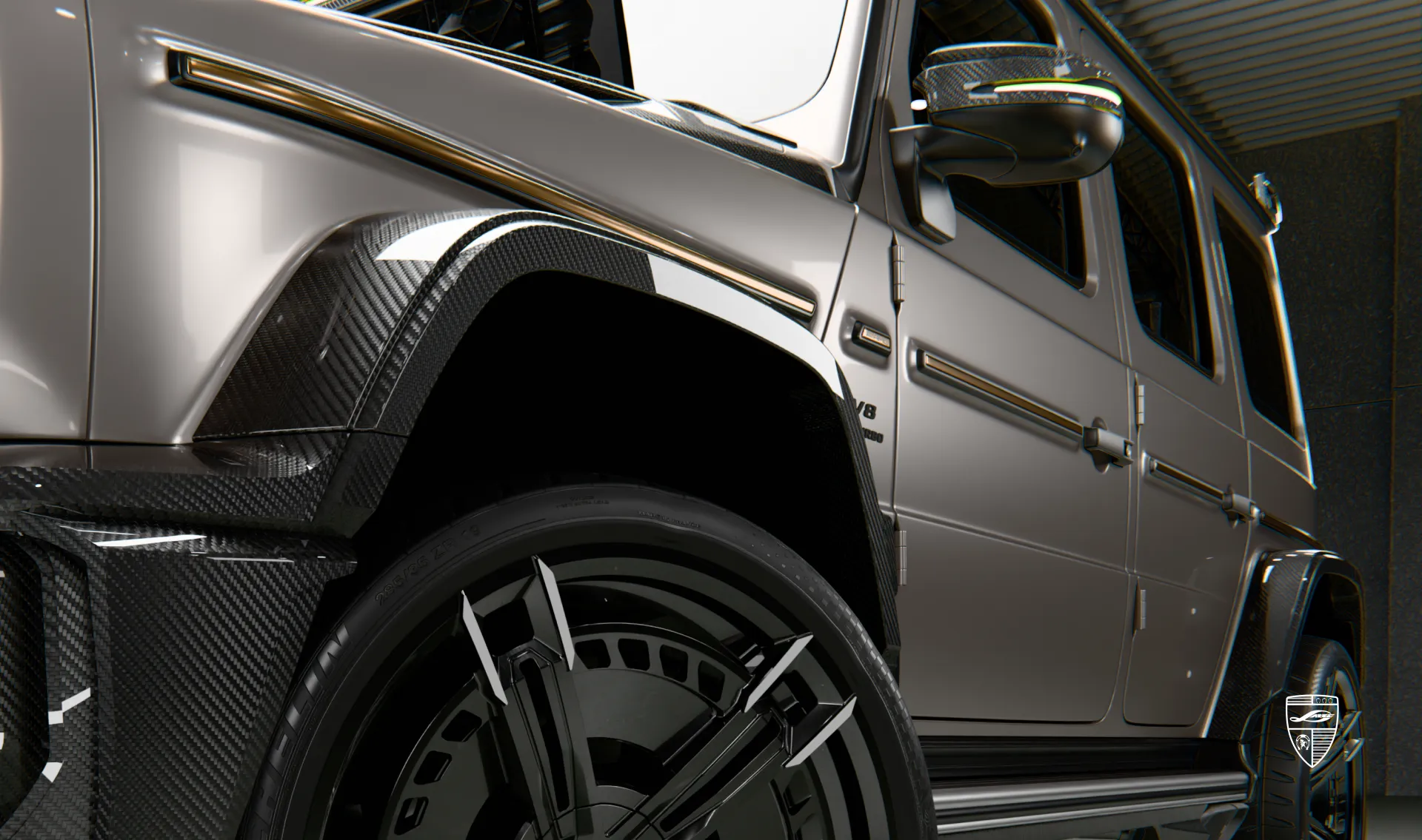 Передние арки в обвесе для widebody Mercedes G-63 Facelift от LARTE Design