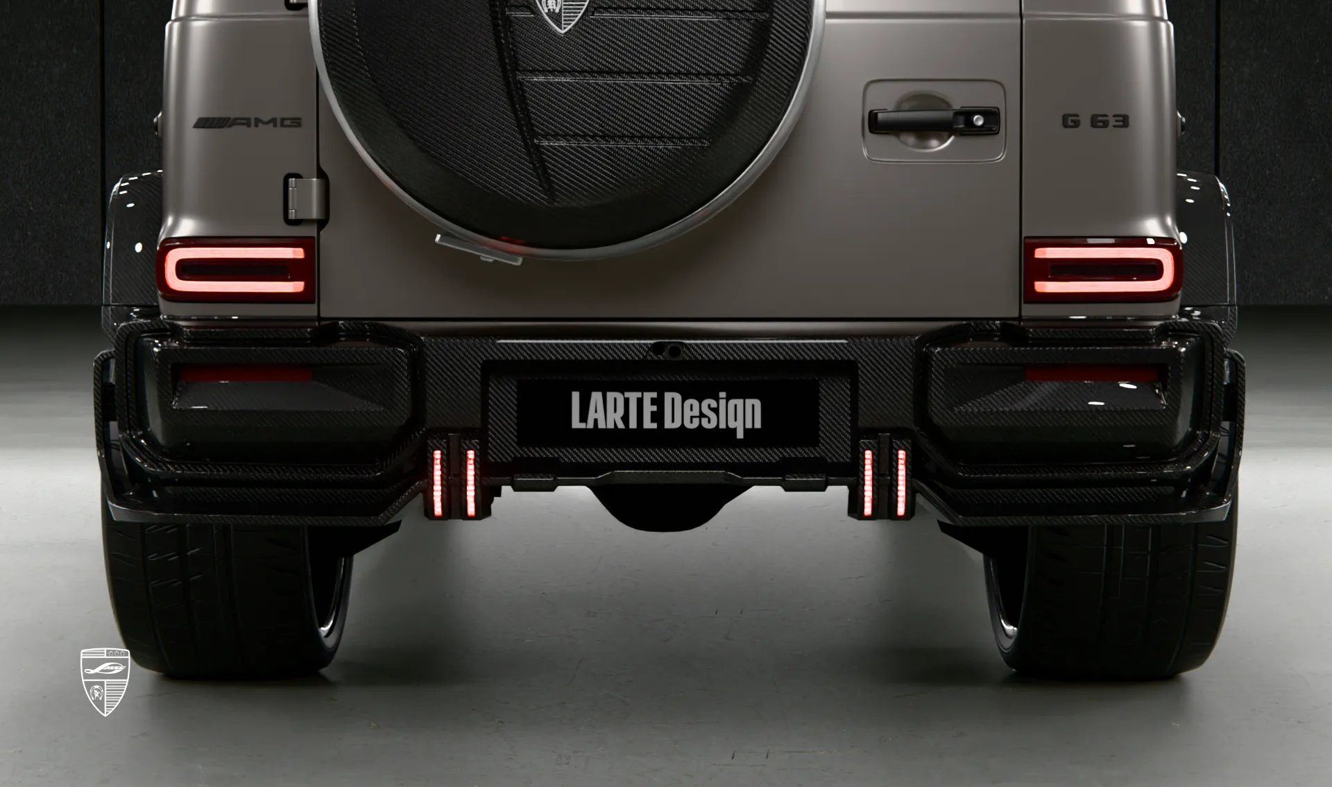 Задний бампер в тюнинг-комплекте для widebody Mercedes G-63 Facelift от LARTE Design
