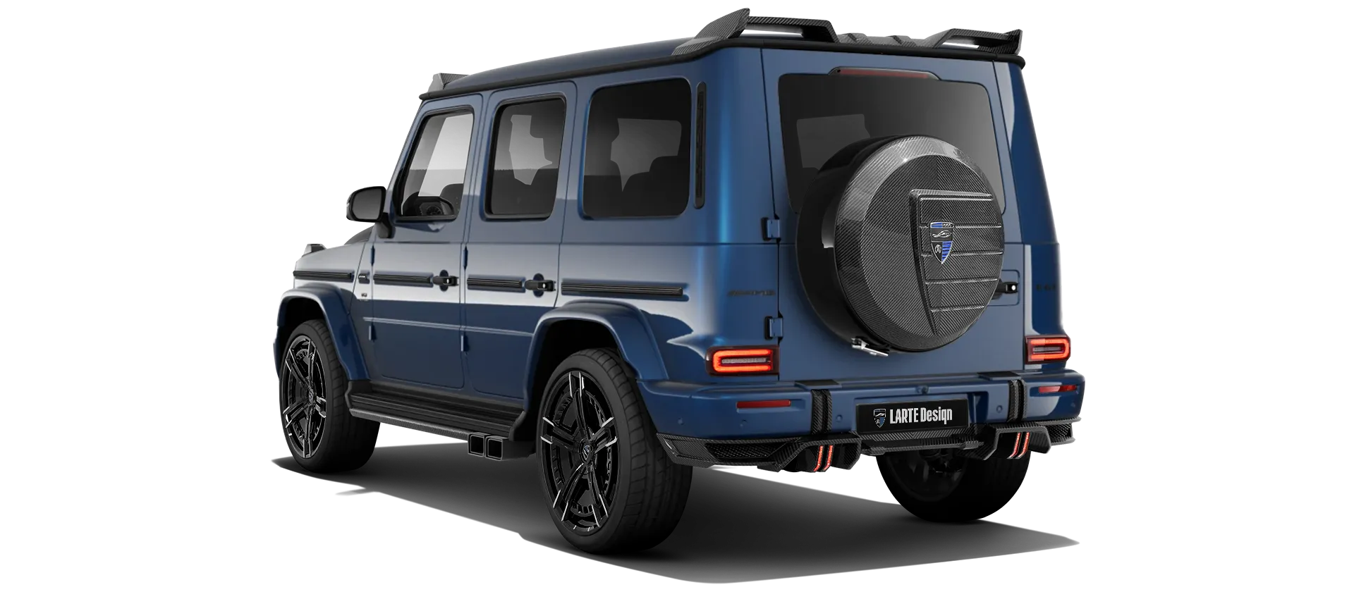 MERCEDES G 63 W463 FACELIFT 2024 - 2026 в цвете Brilliant Blue с карбоновым тюнингом