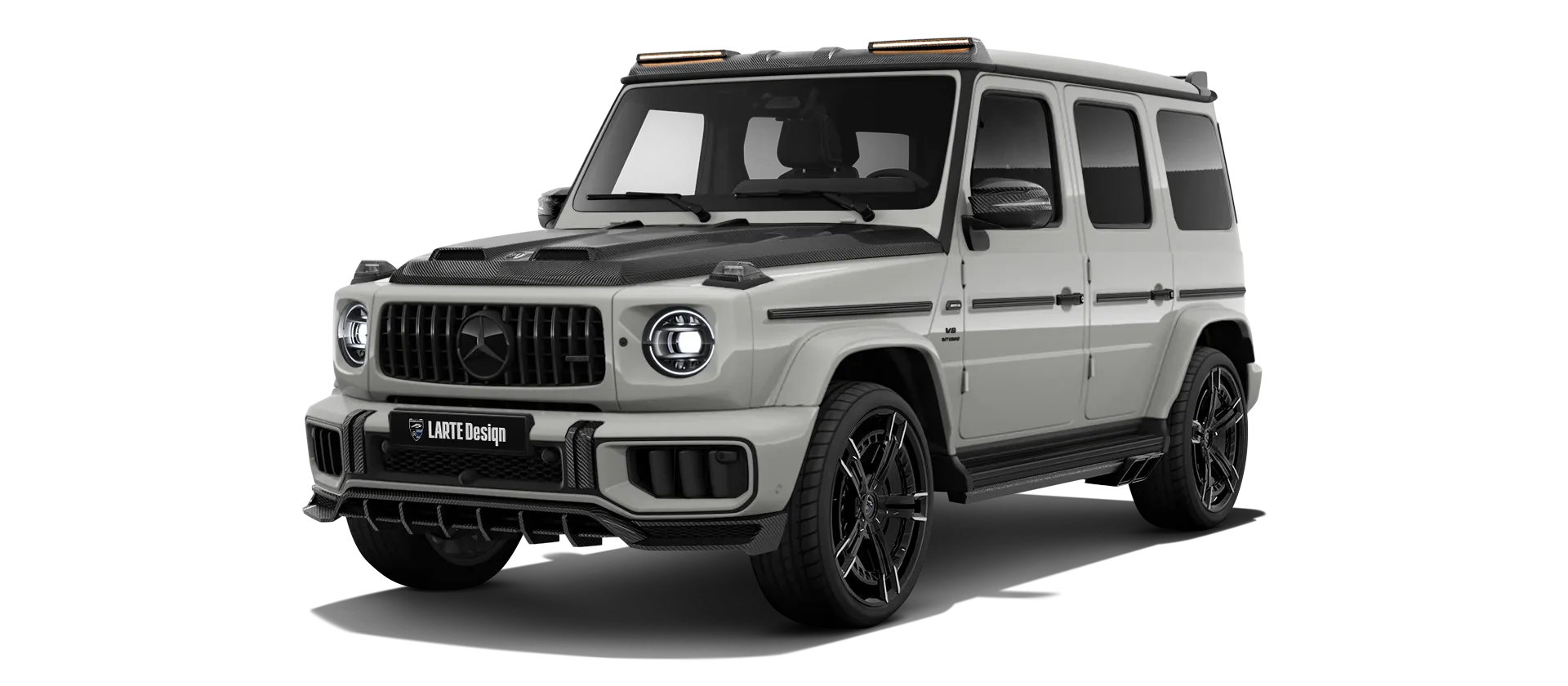 MERCEDES G 63 W463 FACELIFT 2024 - 2026 в цвете Classic Grey с карбоновым обвесом